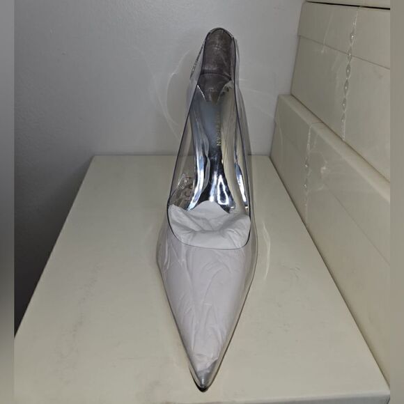 NEW GOOD AMERICAN CINDER-F*CKING-RELLA PUMP in Glass - Picture 9 of 12